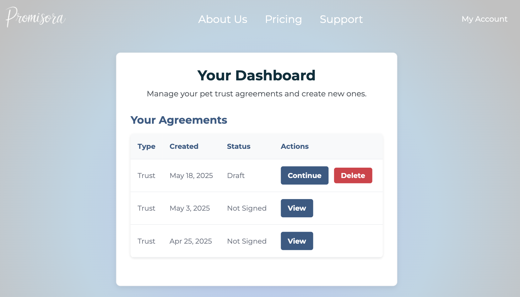 Step 5: Manage agreements in your dashboard